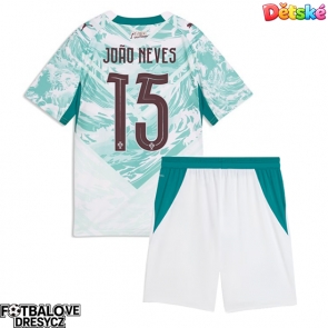 Portugalsko Joao Neves #15 Dětské Venkovní dres komplet MS 2026 Krátký Rukáv (+ trenýrky)